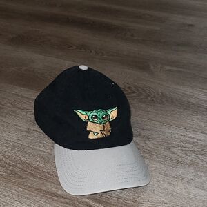 Kids Black and Gray Cap with Green Character Design